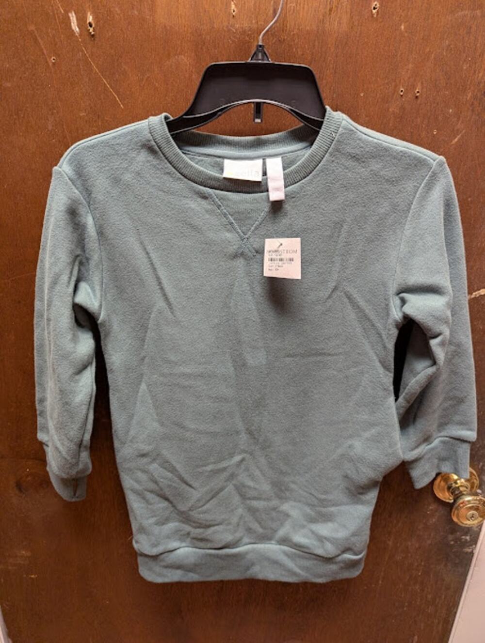 Zella NEW blue heather long sleeve sweatshirt XS youth 5/6 girls athleisure